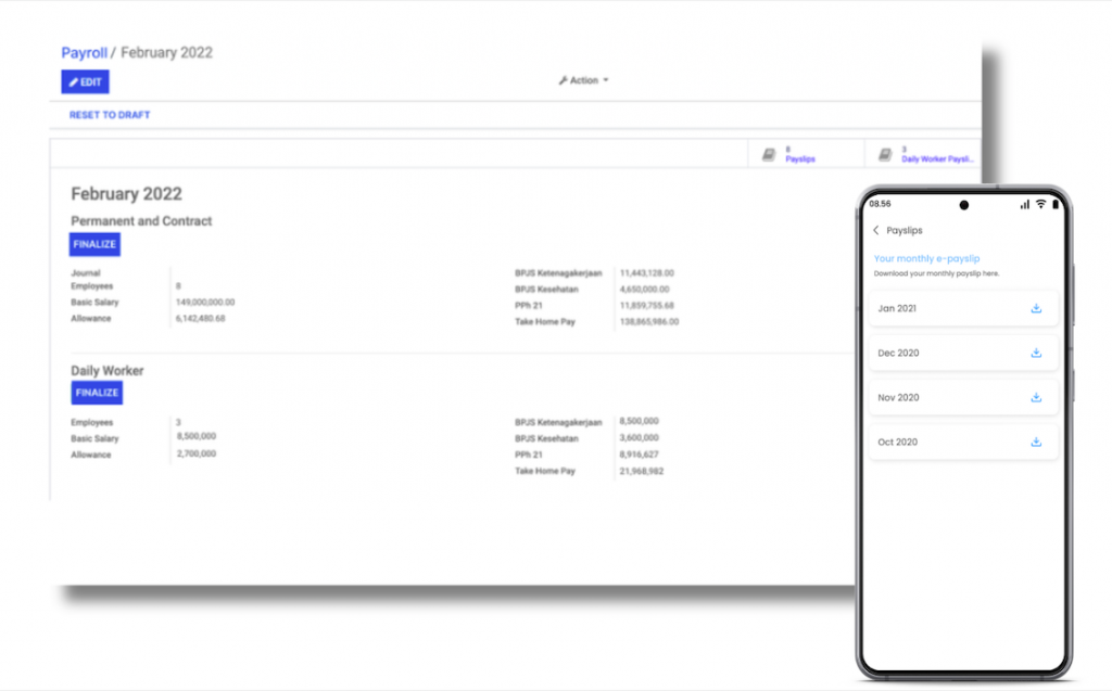 Aplikasi payroll di HCM Impact