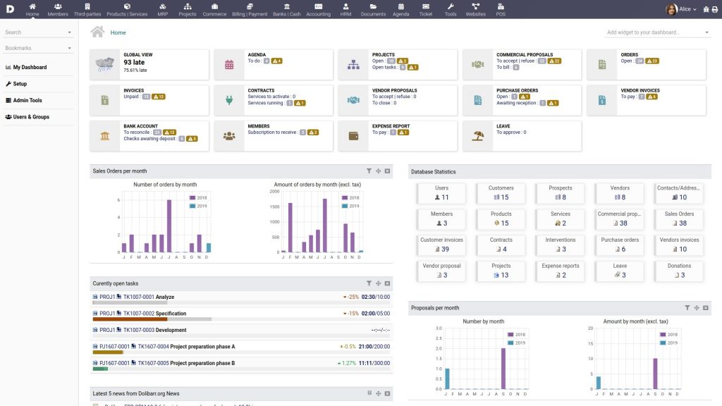 ERP open source: Dolibarr