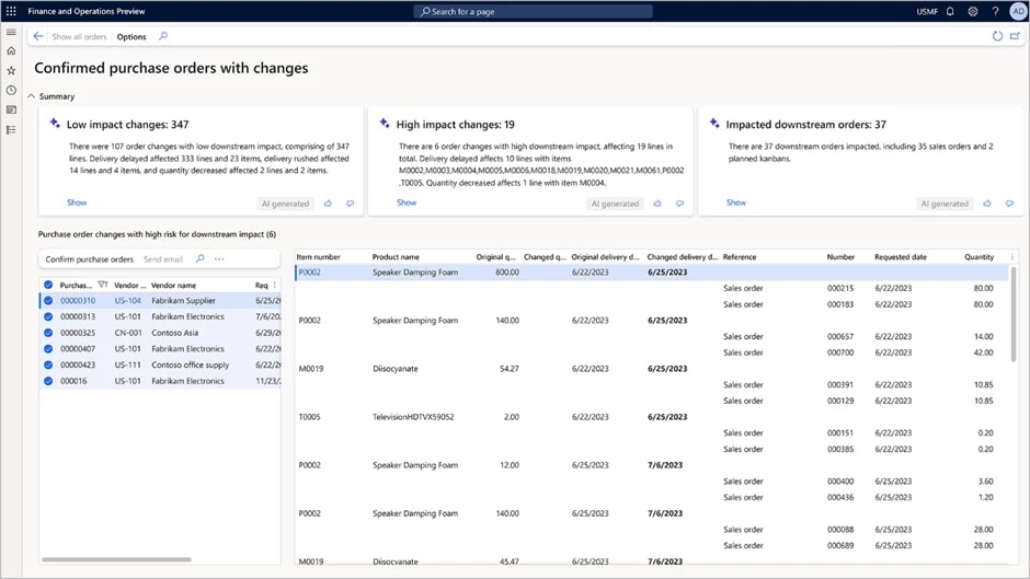 Aplikasi procurement Dynamics 365