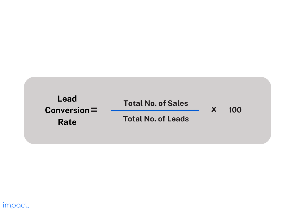 Formula lead conversion rate